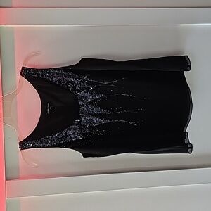 Eileen Fisher pure 100% Silk Sequin-front top New without Tags